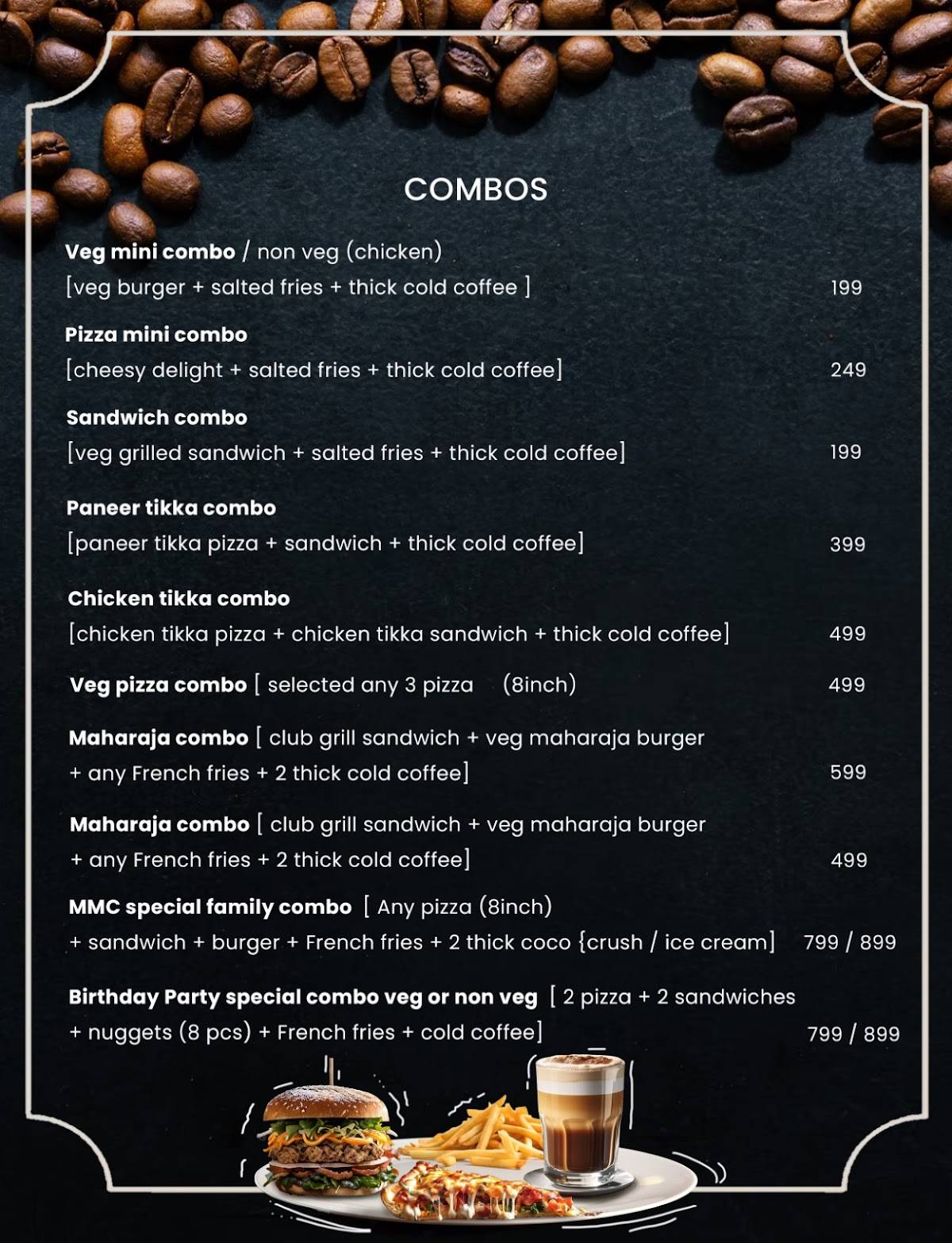 MAKING MEMORIES CAFE menu