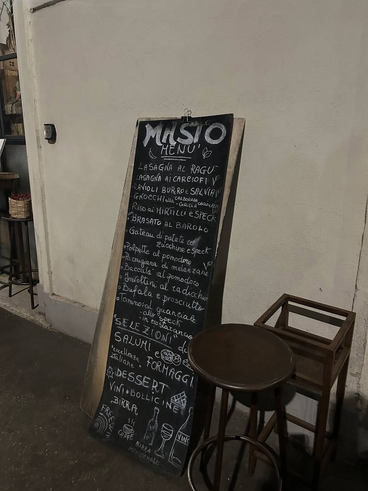 Menu di MASTO a Testaccio I Roma 
