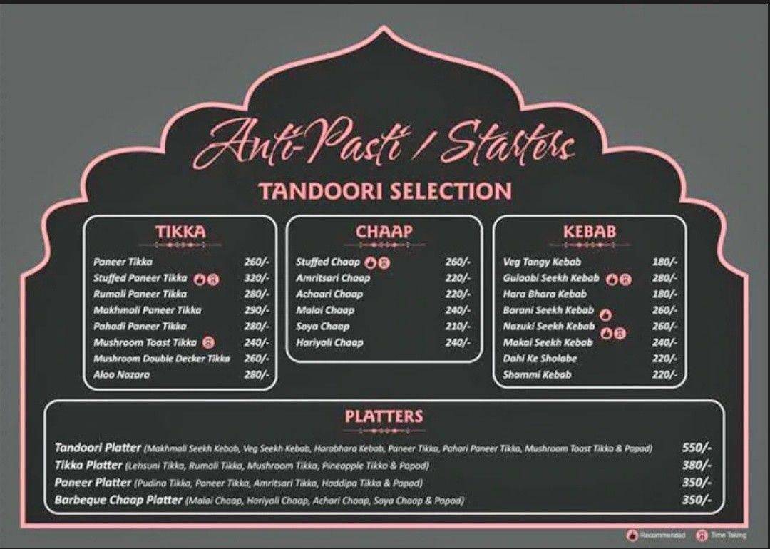 MEHFIL RESTAURANT & LOUNGE BY CHAWLA'S menu