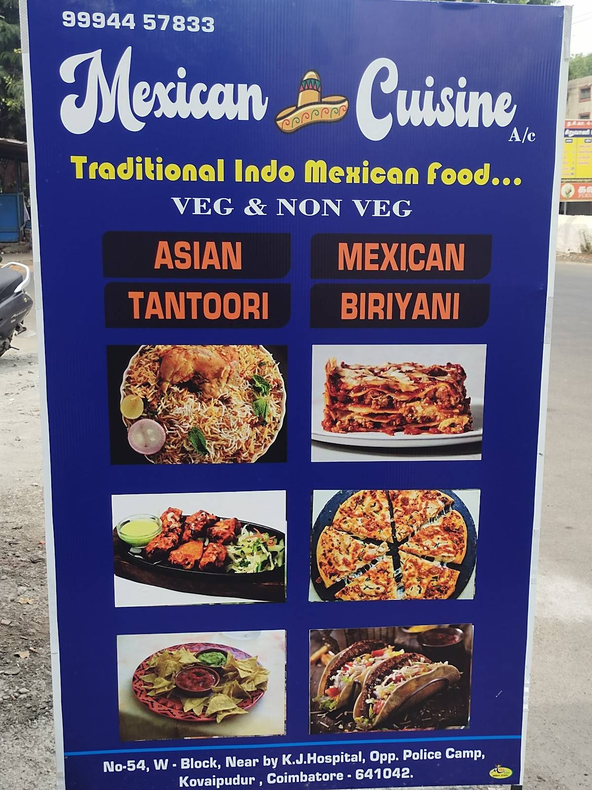 MEXICAN CUISINE menu