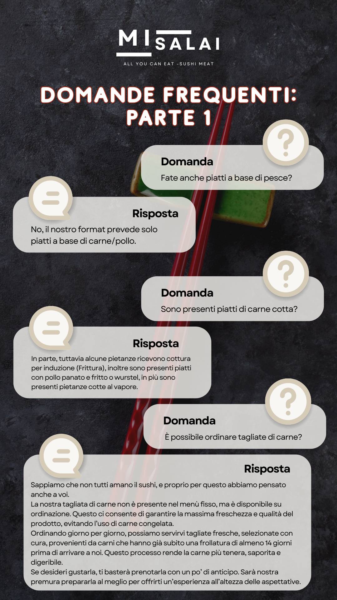 Menu di MI SALAI Sushi di carne 