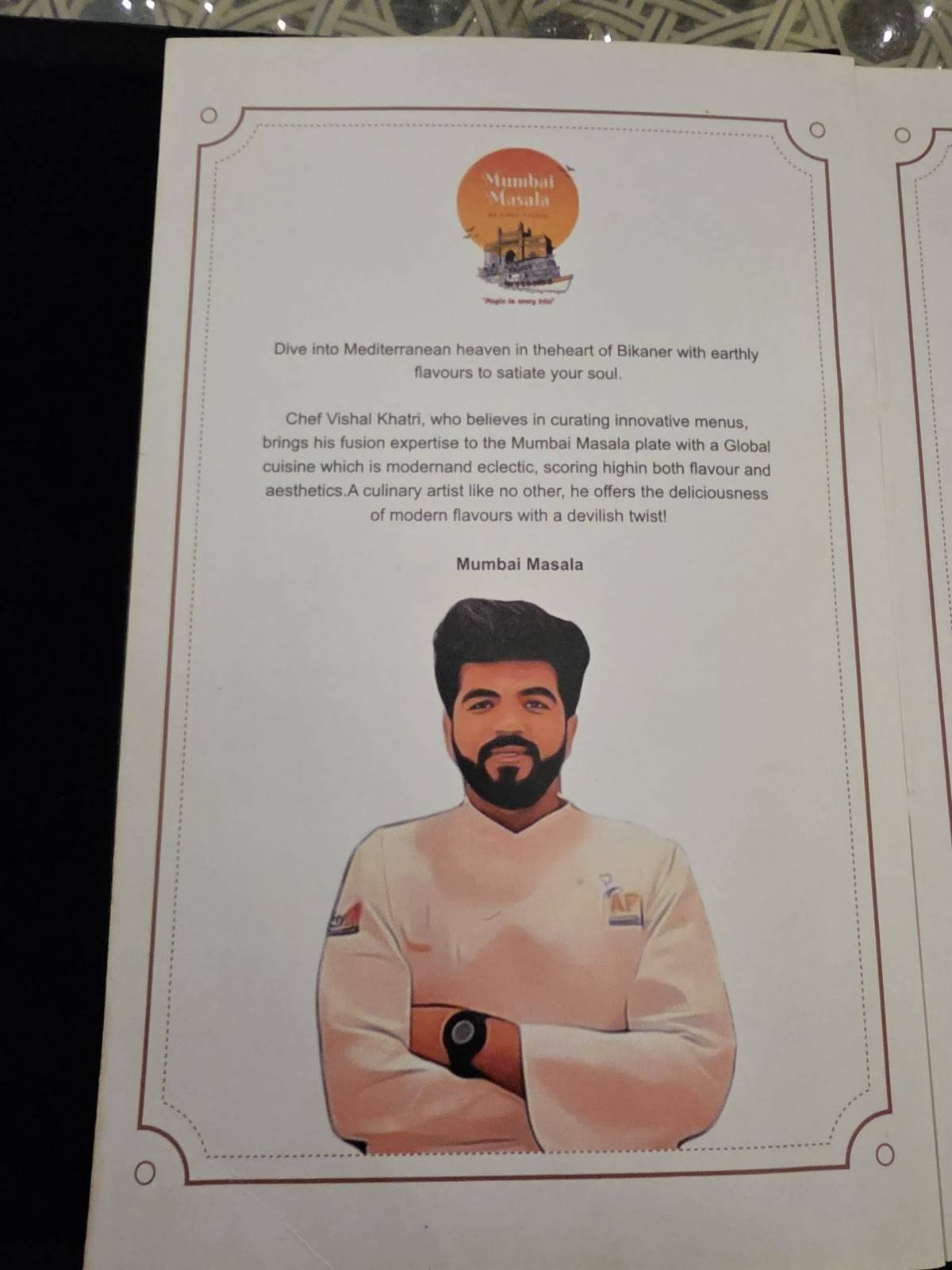 MUMBAI MASALA menu