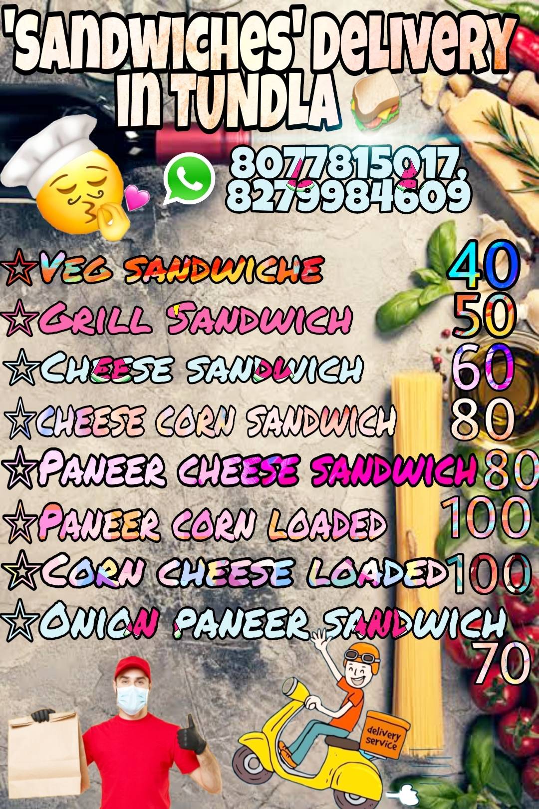 Magic Cakes & Bakers menu