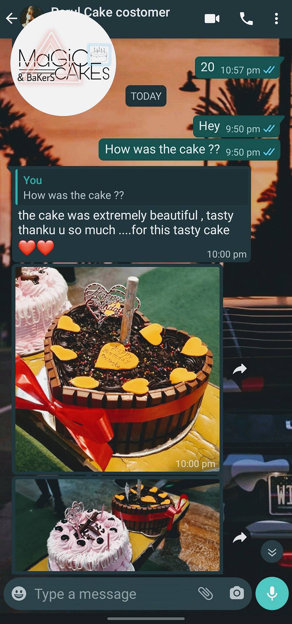 Magic Cakes & Bakers menu