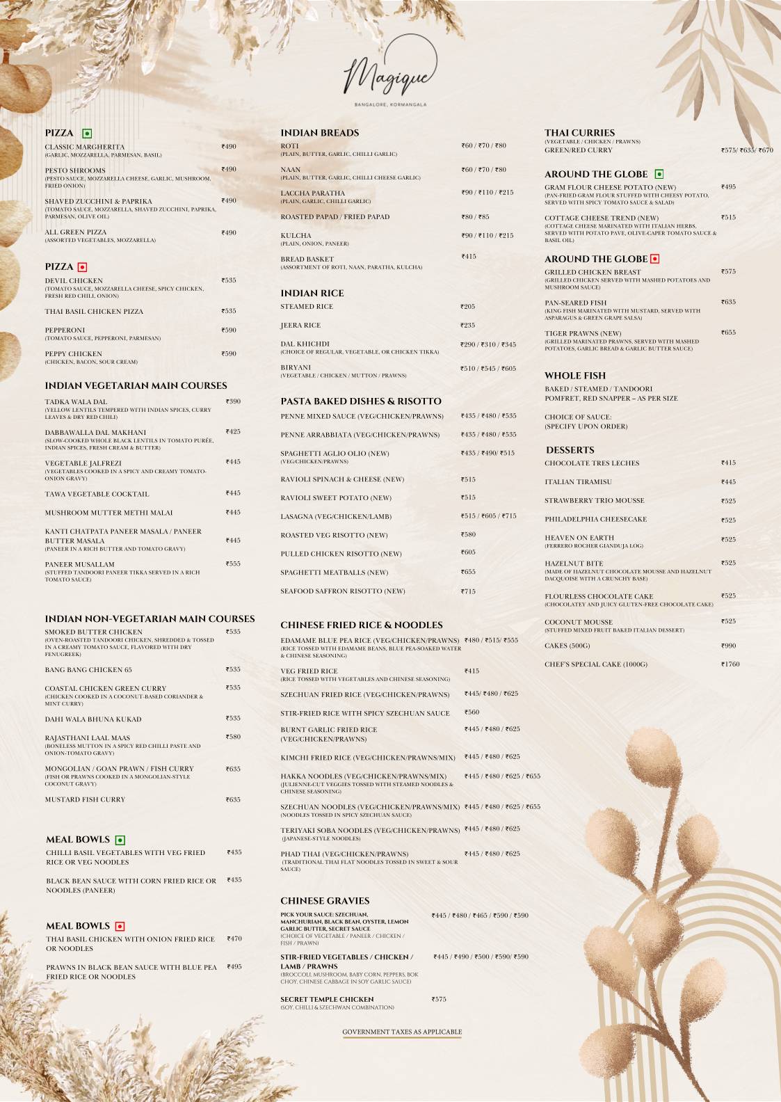 Magique menu