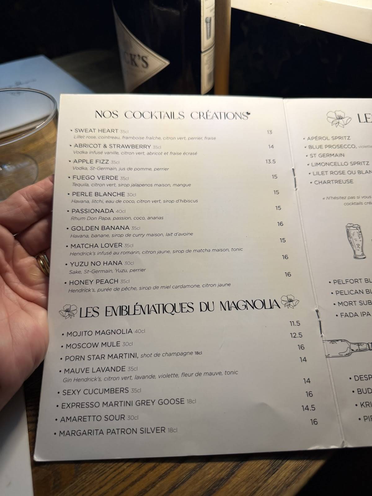 Menu de Magnolia - Restaurant Bar à Tapas Nice