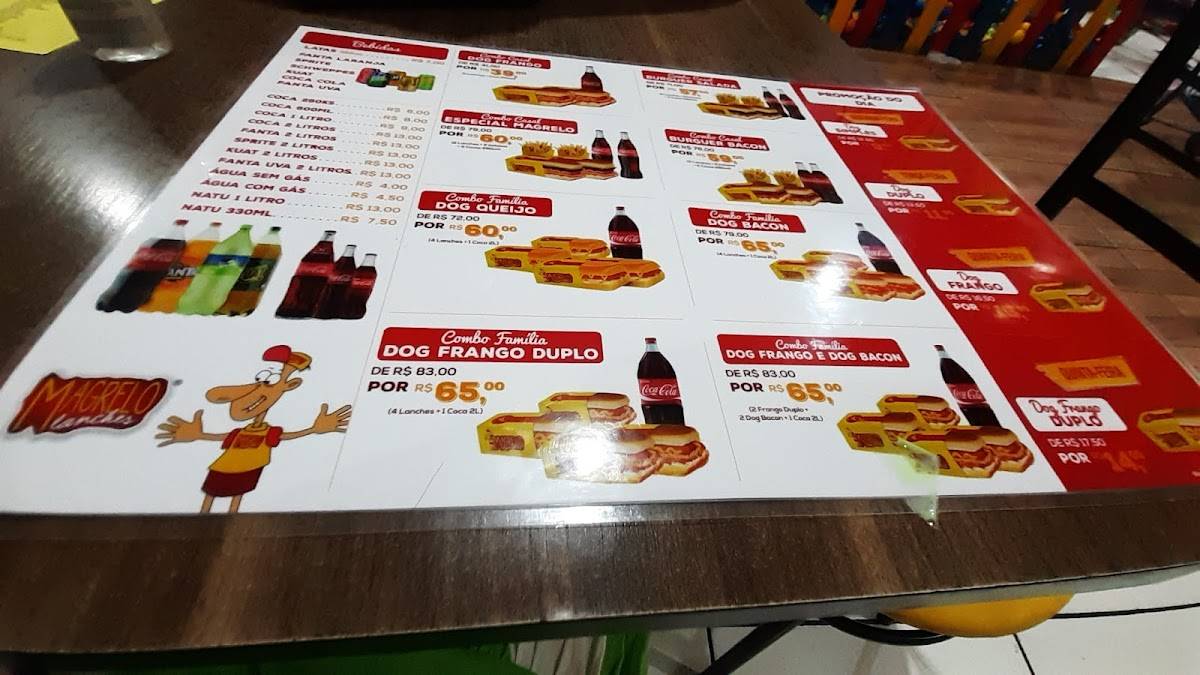 Magrelo Lanches cardápio