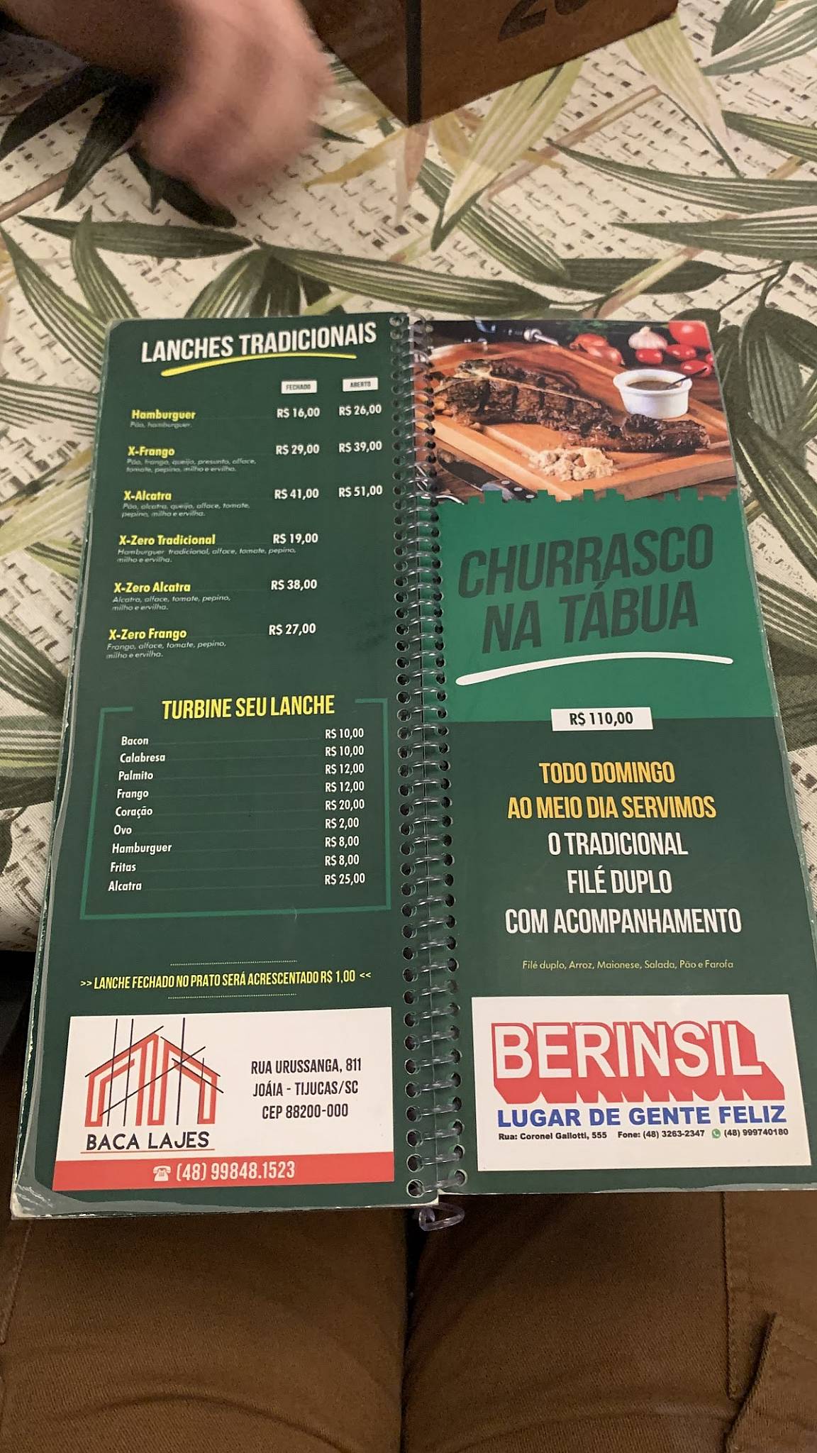 Maicon Lanches cardápio