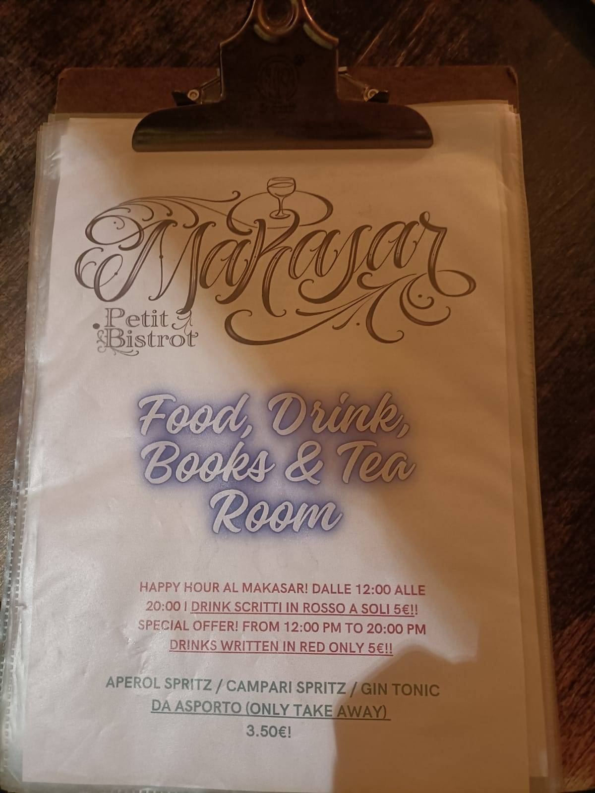 Menu de Makasar Bistròt