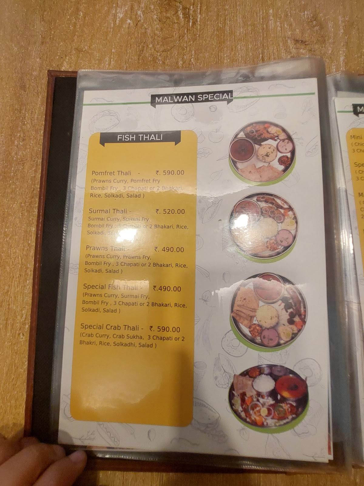 Malvan Family Restaurant menu