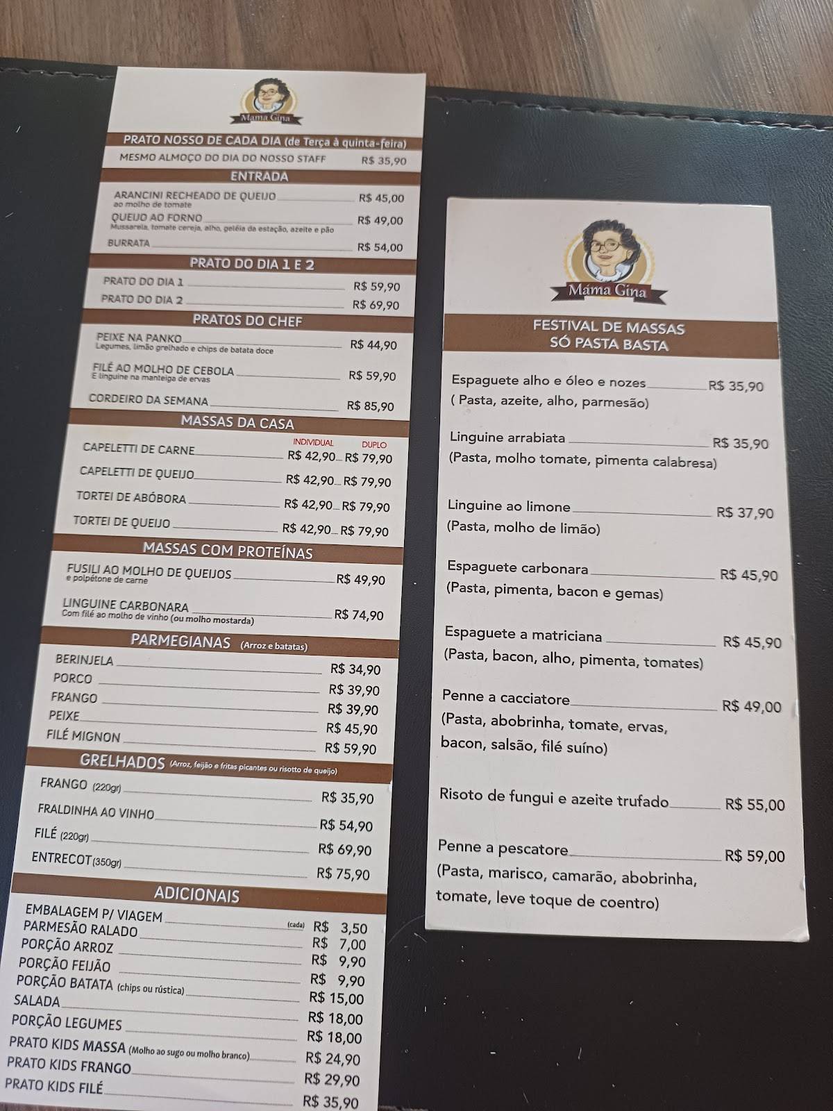 Mama Gina Restaurante - Itupeva cardápio