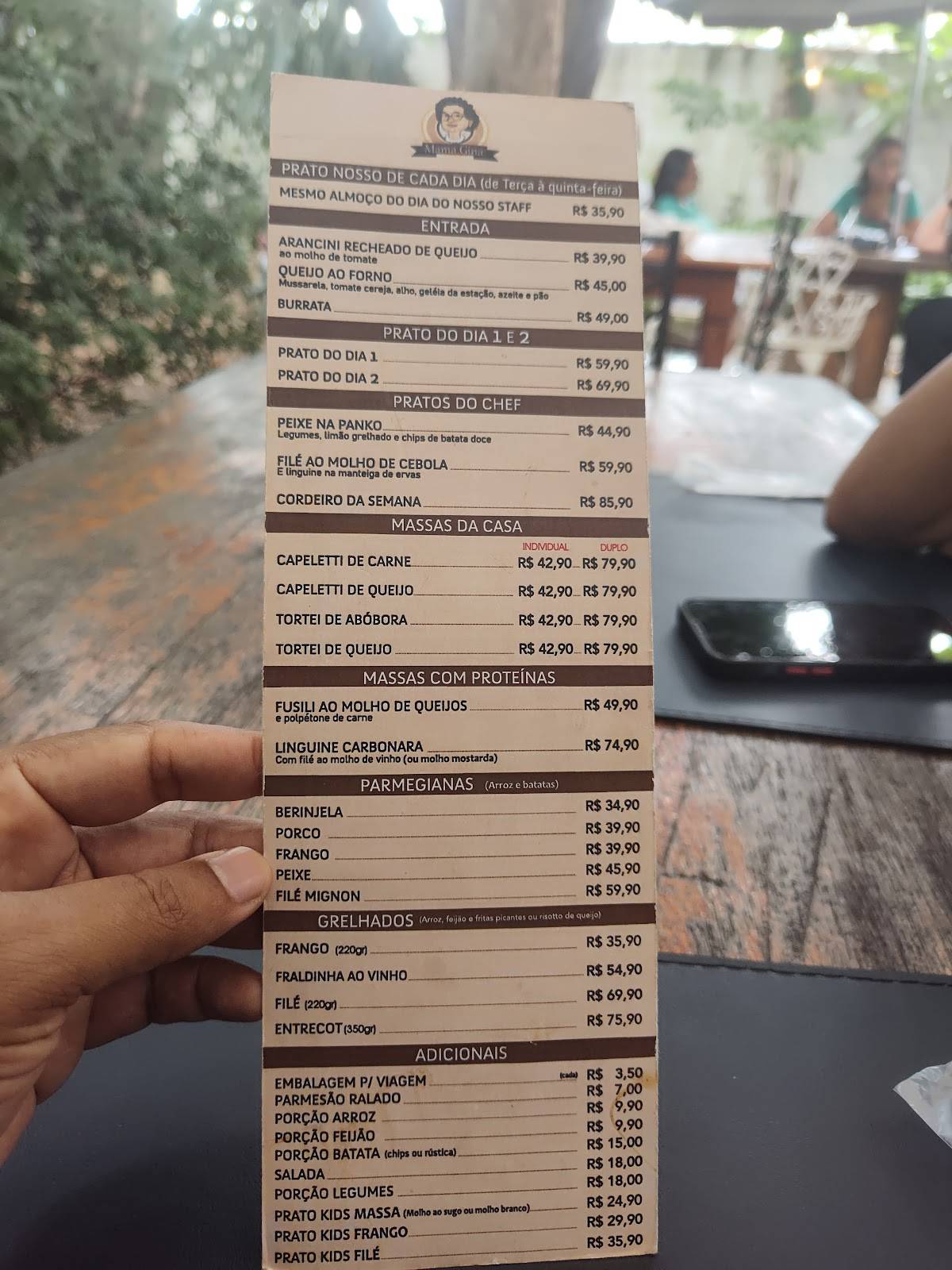 Mama Gina Restaurante - Itupeva cardápio
