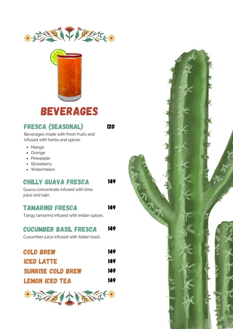 Mamma Taco - Jaipur's First Authentic Mexican Restaurant menu