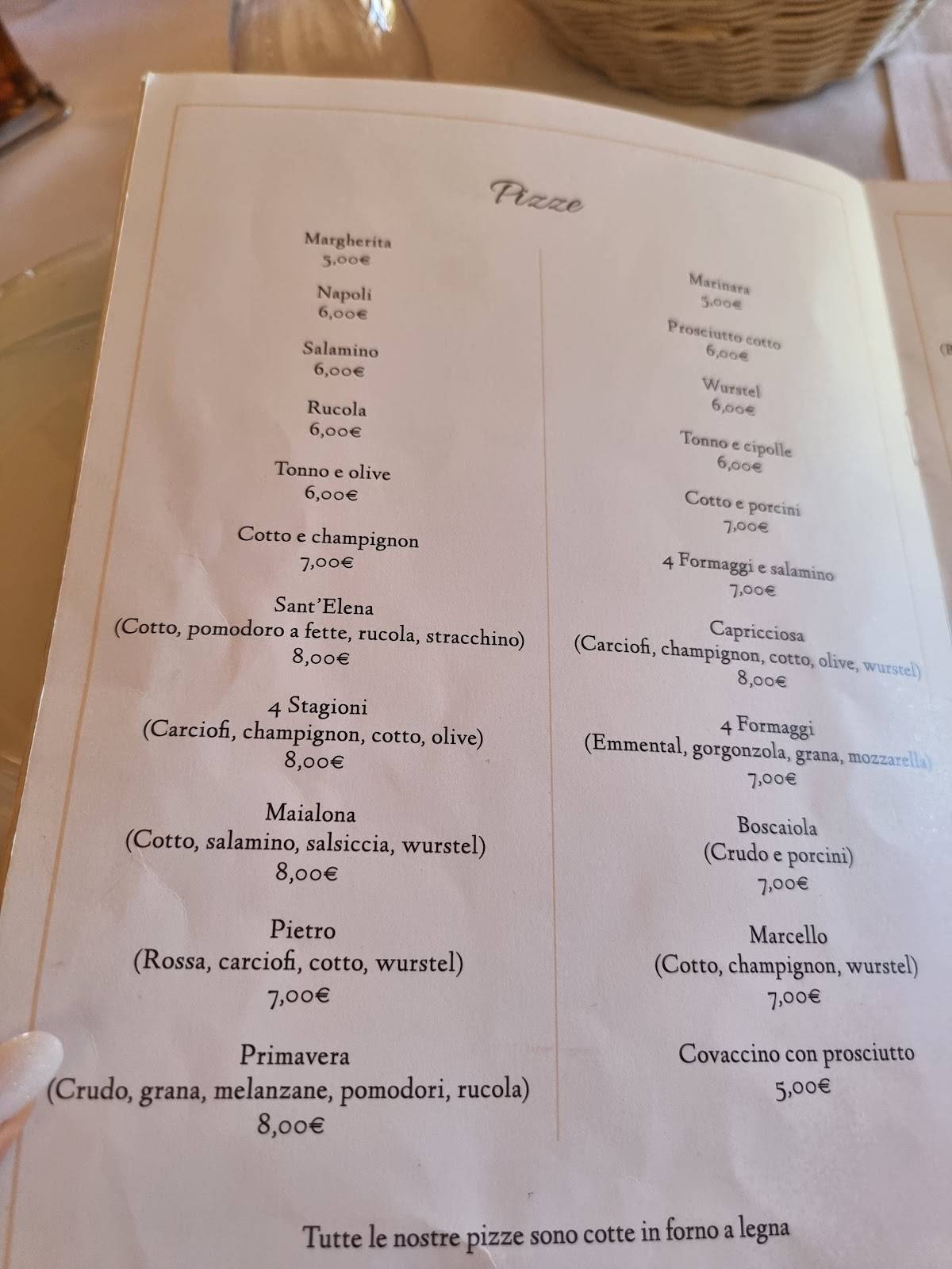 Menu di Mandri 