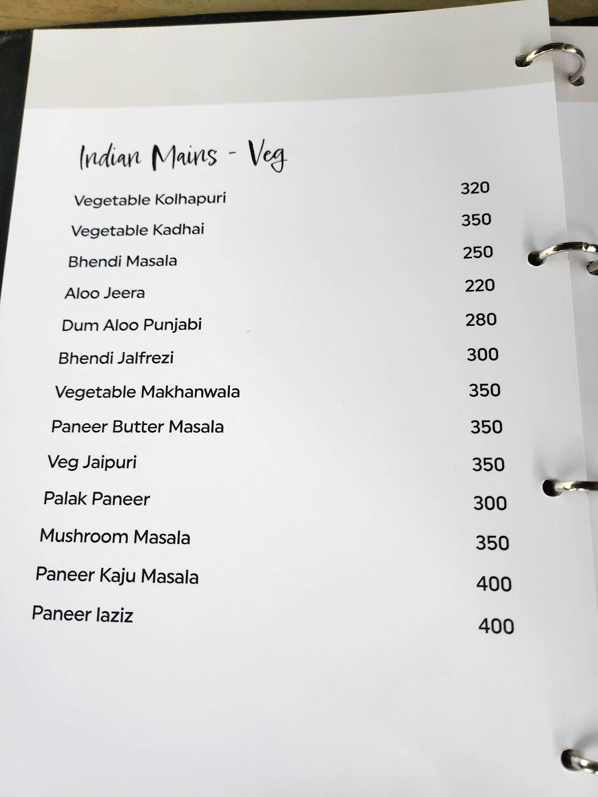 Mangrove Multi cuisine restaurant menu