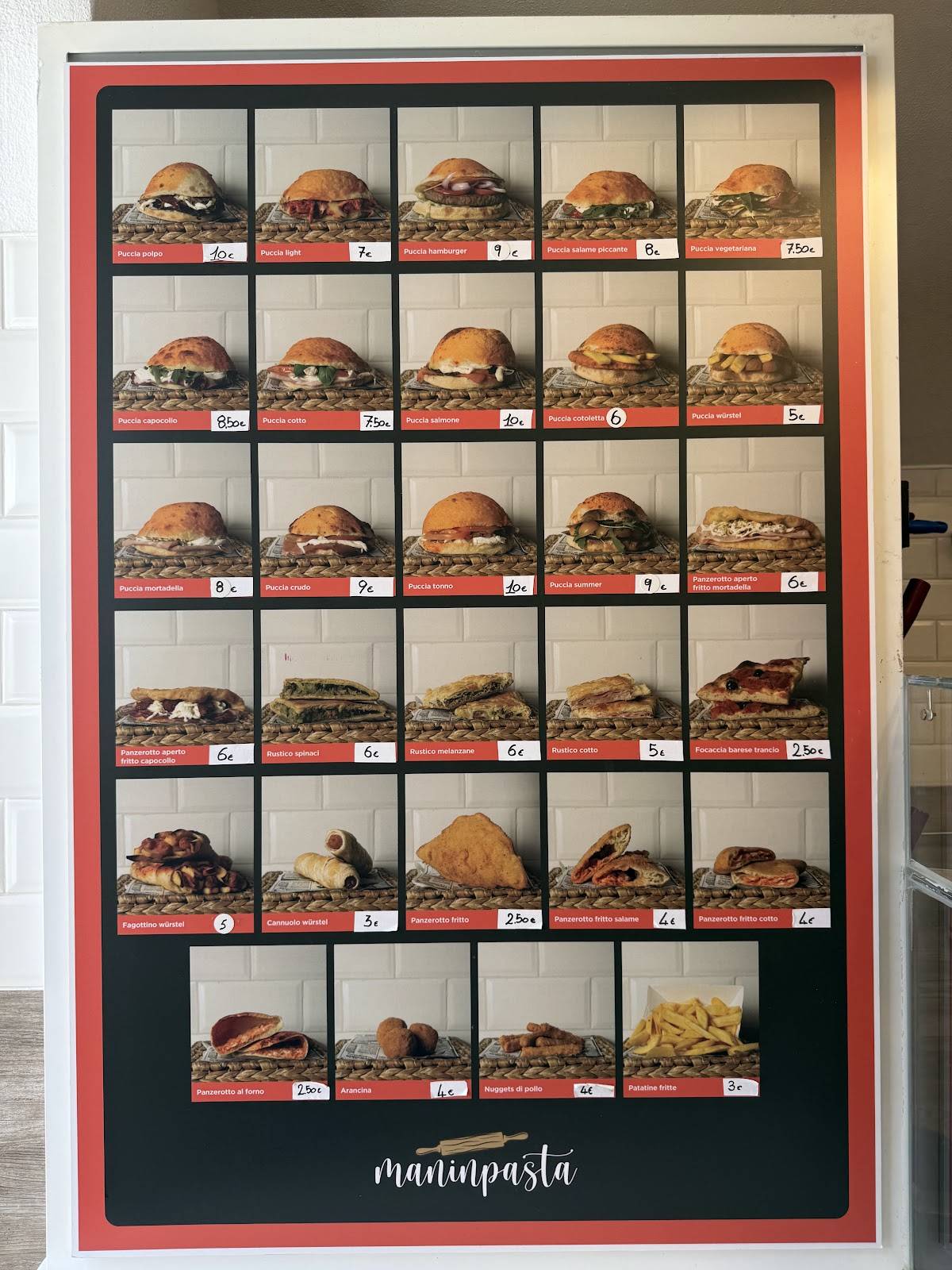 Menu di Maninpasta 