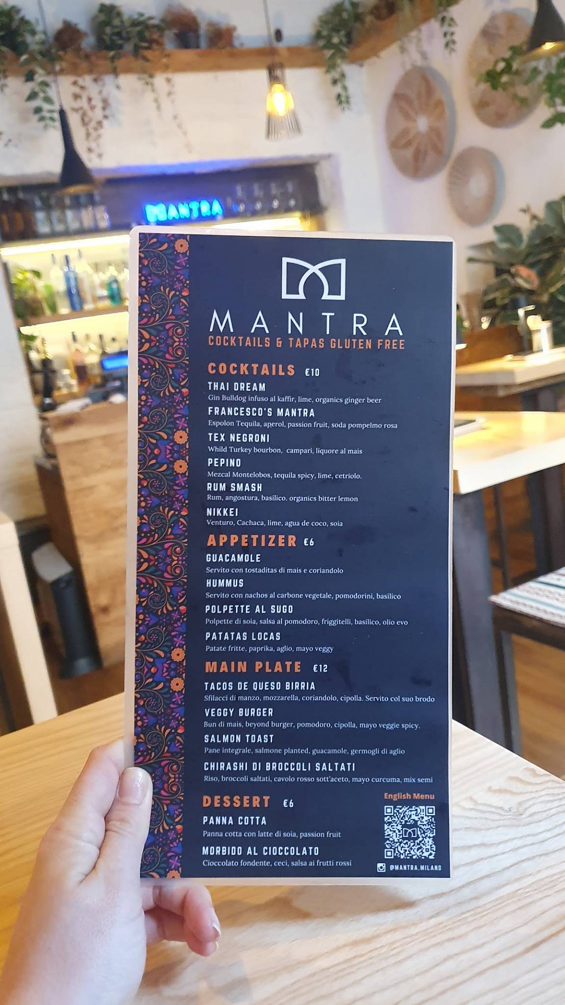 Menu di Mantra 