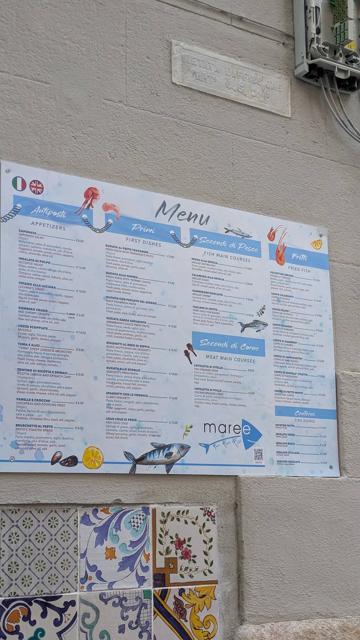 Menu di Maree Ristorante 