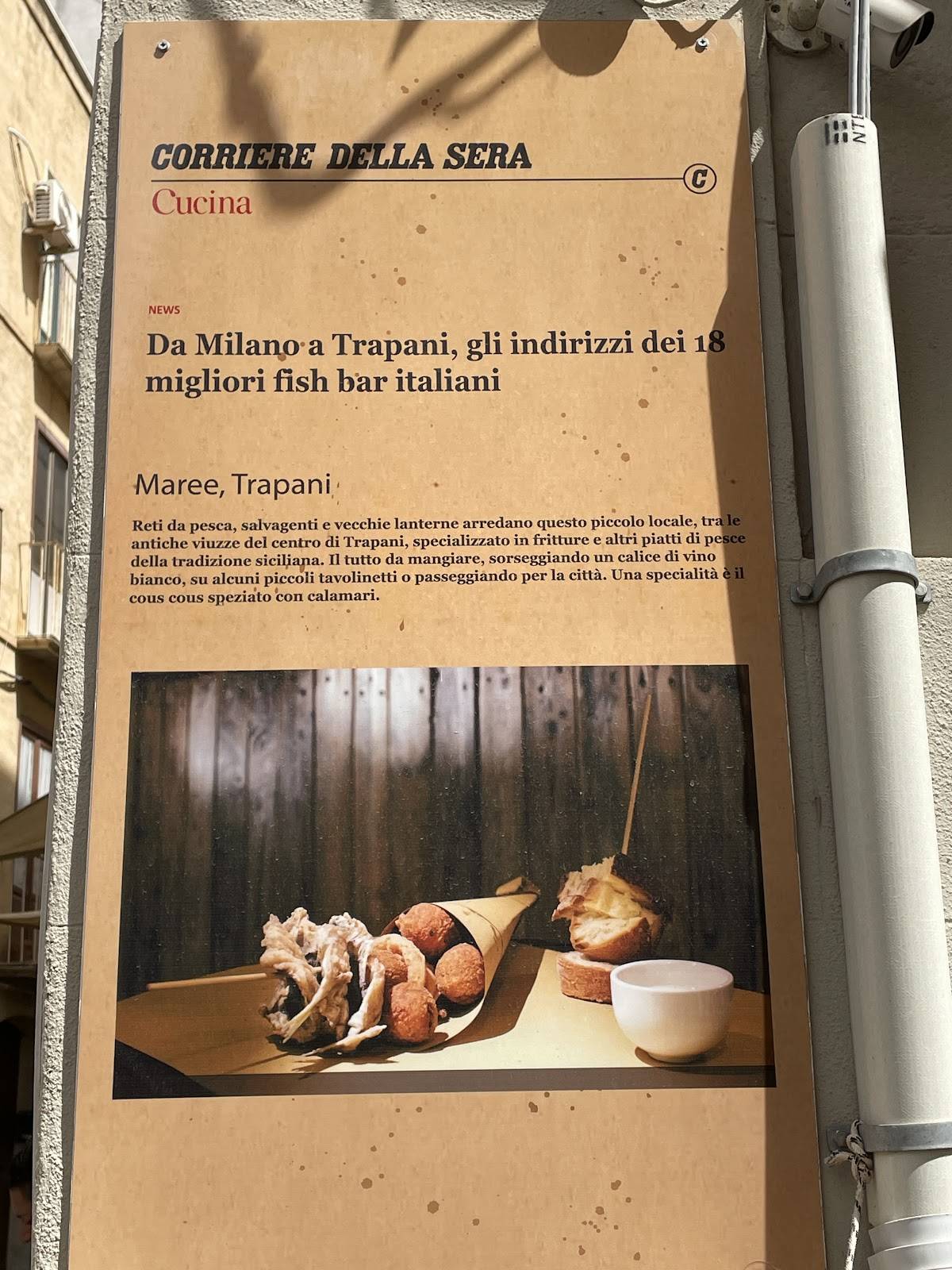 Menu di Maree Ristorante 