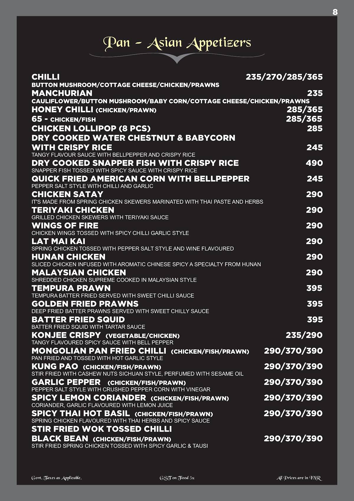 Menu at Ritz Classic Margao, Margao