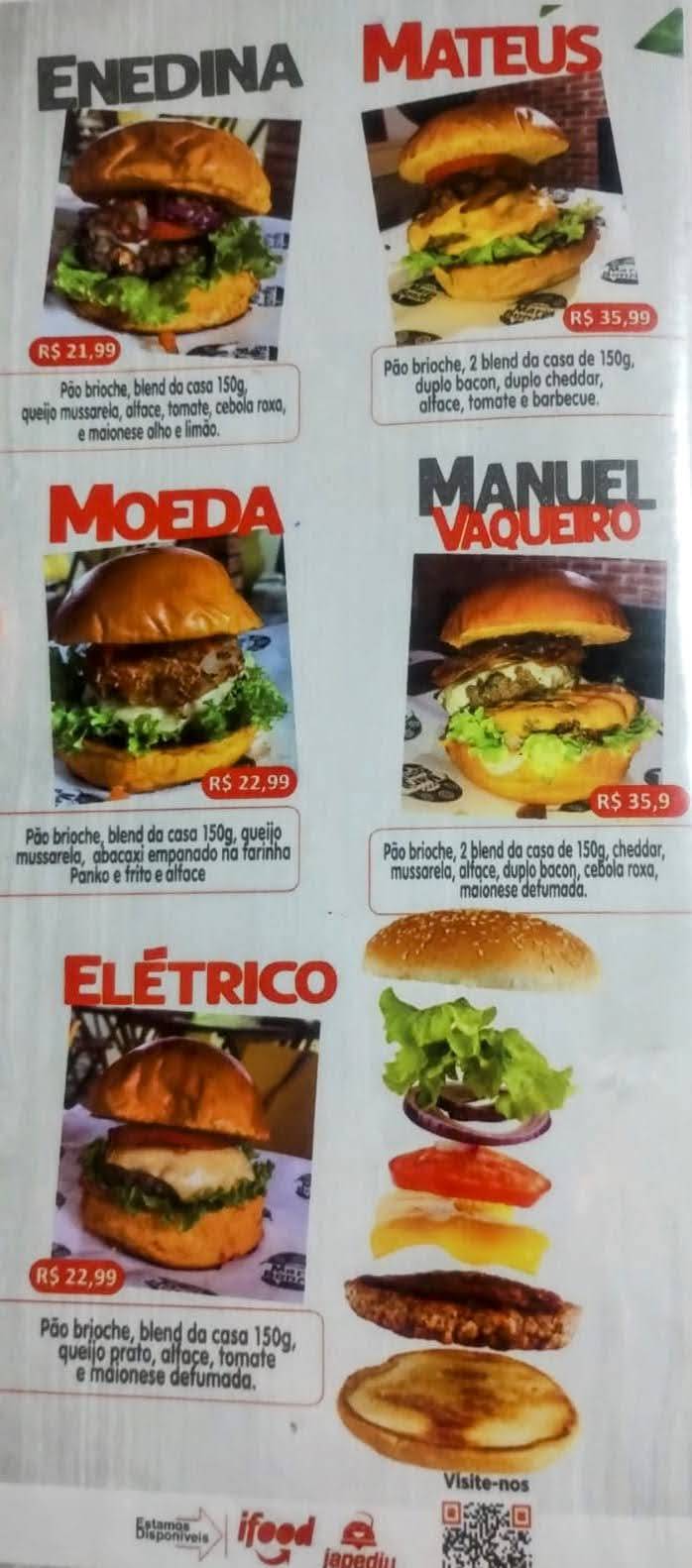 Maria Bonita Burguer e pizza cardápio