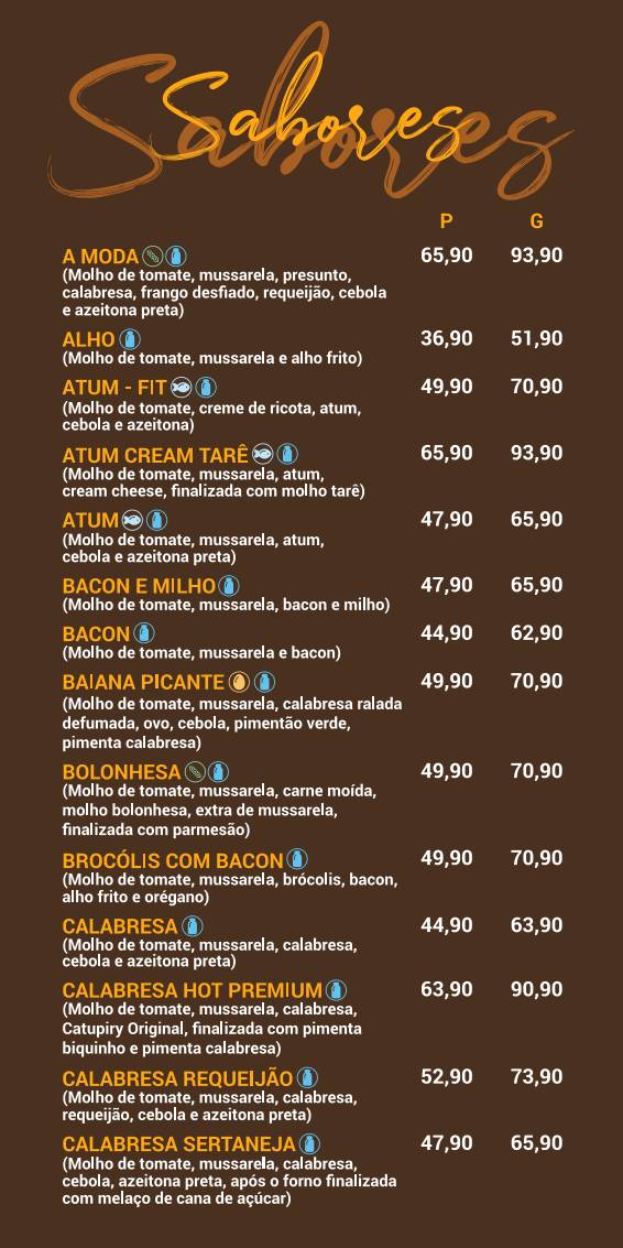 Maria Redonda - Forno & Pizza cardápio