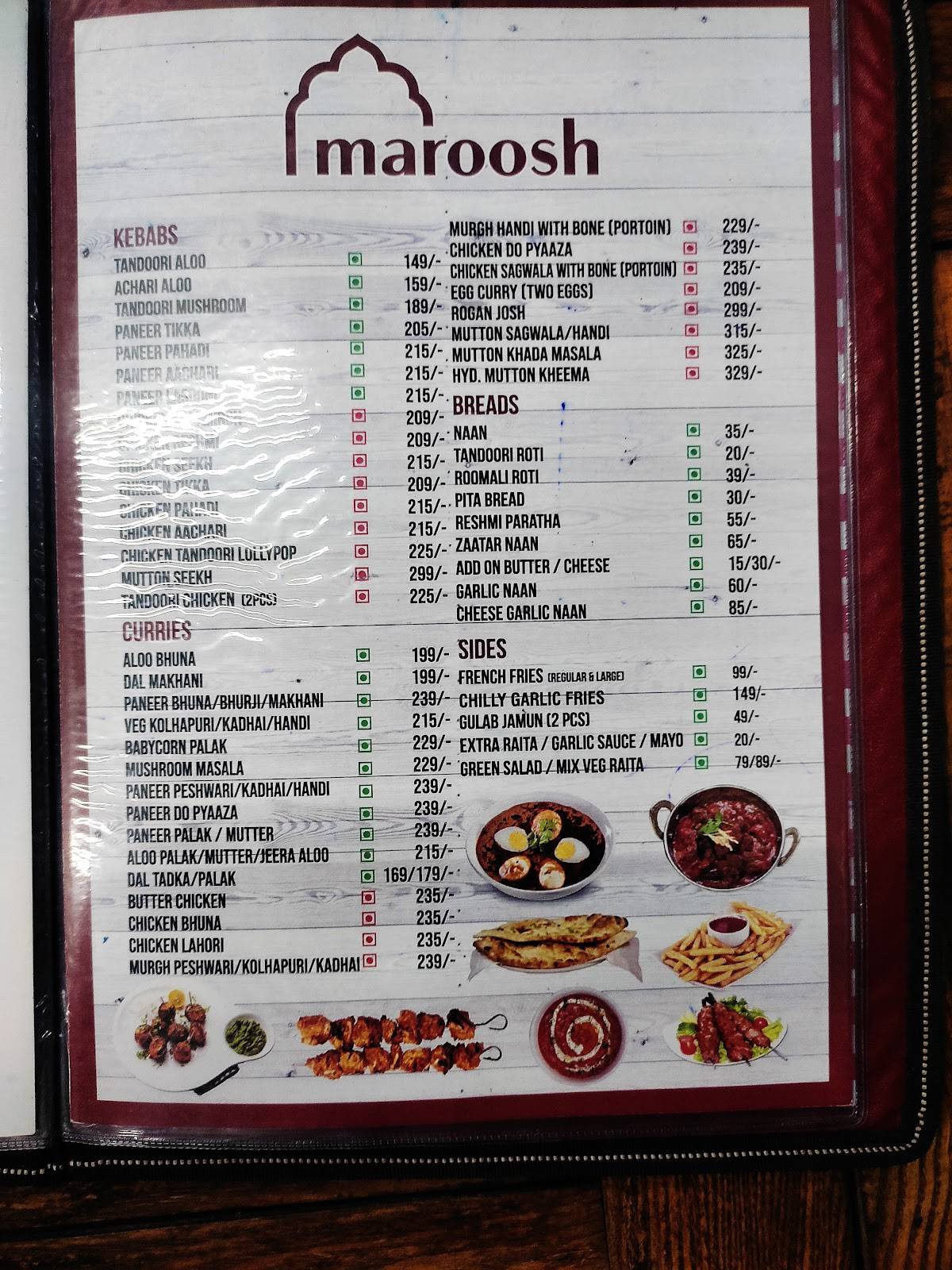 Maroush menu