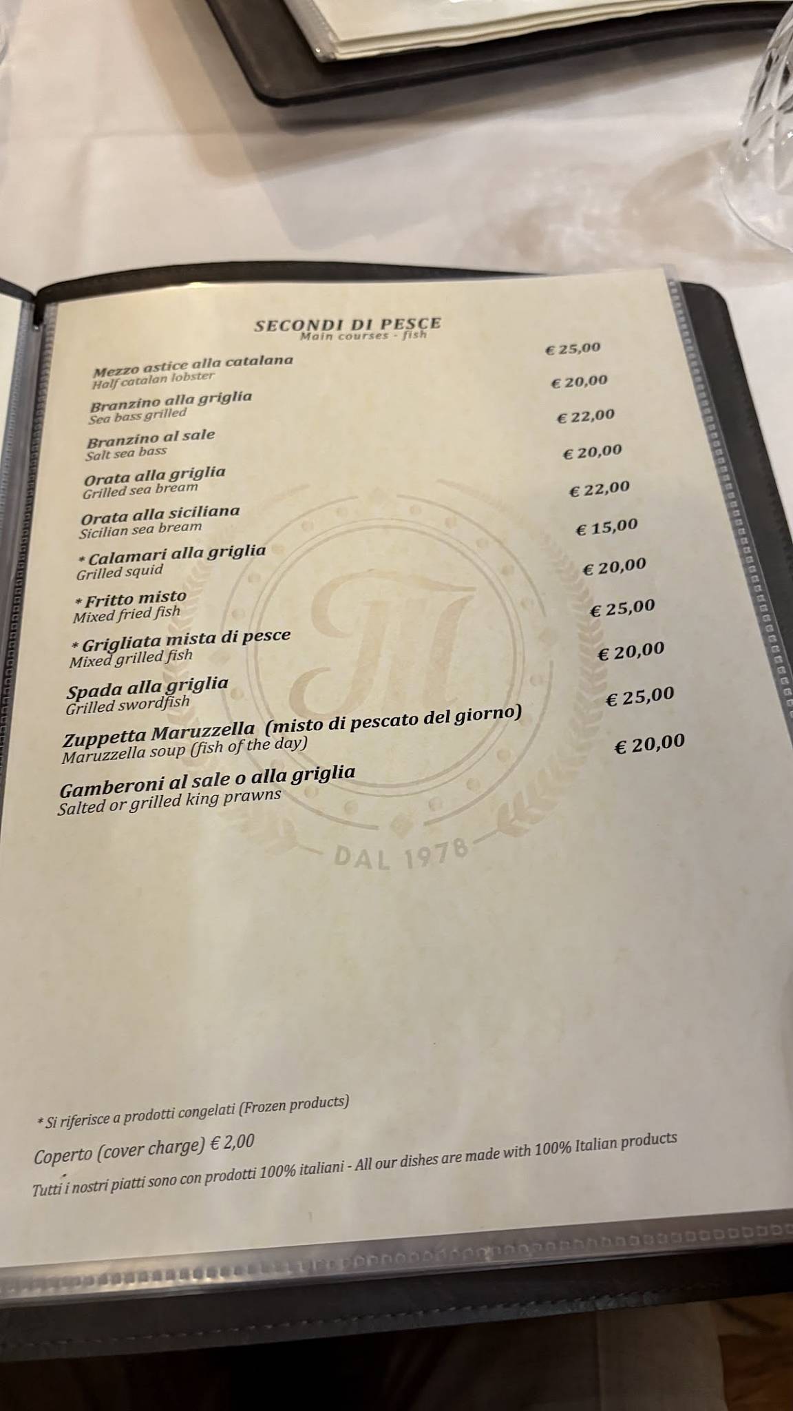 Menu di Ristorante Pizzeria Maruzzella 