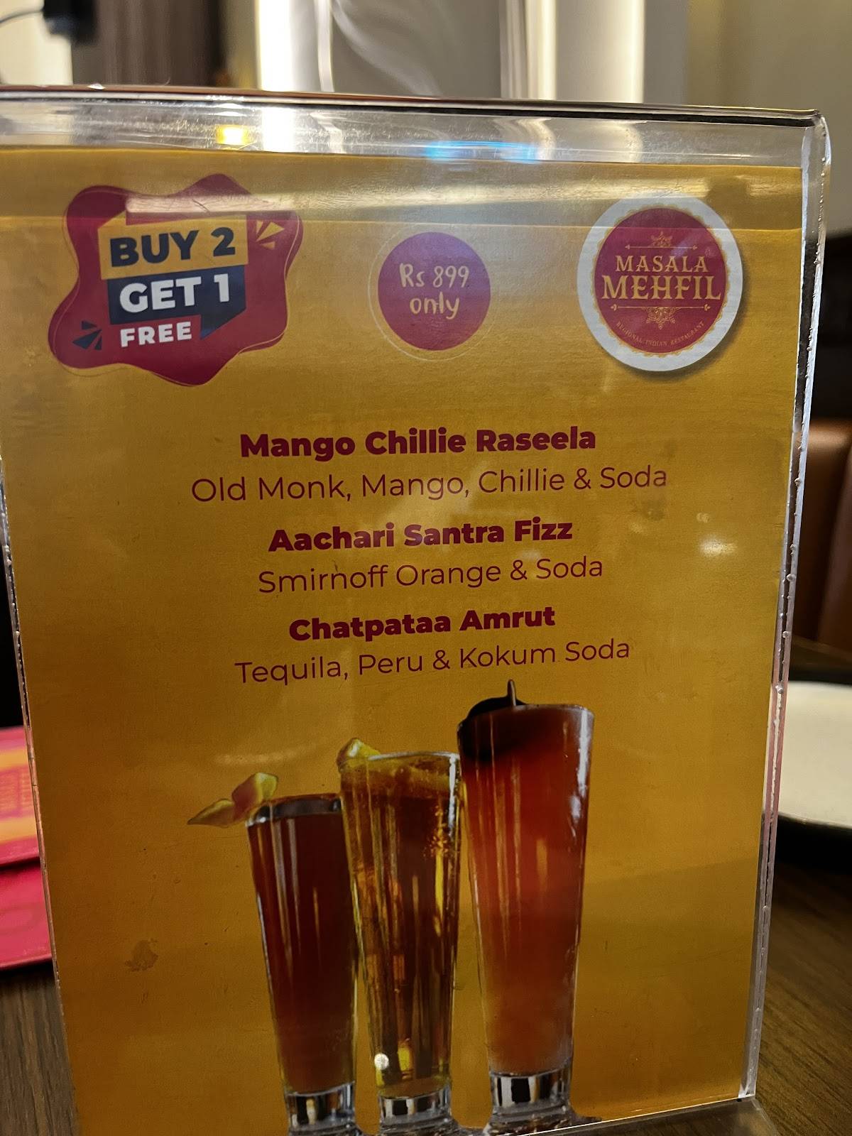Masala Mehfil menu