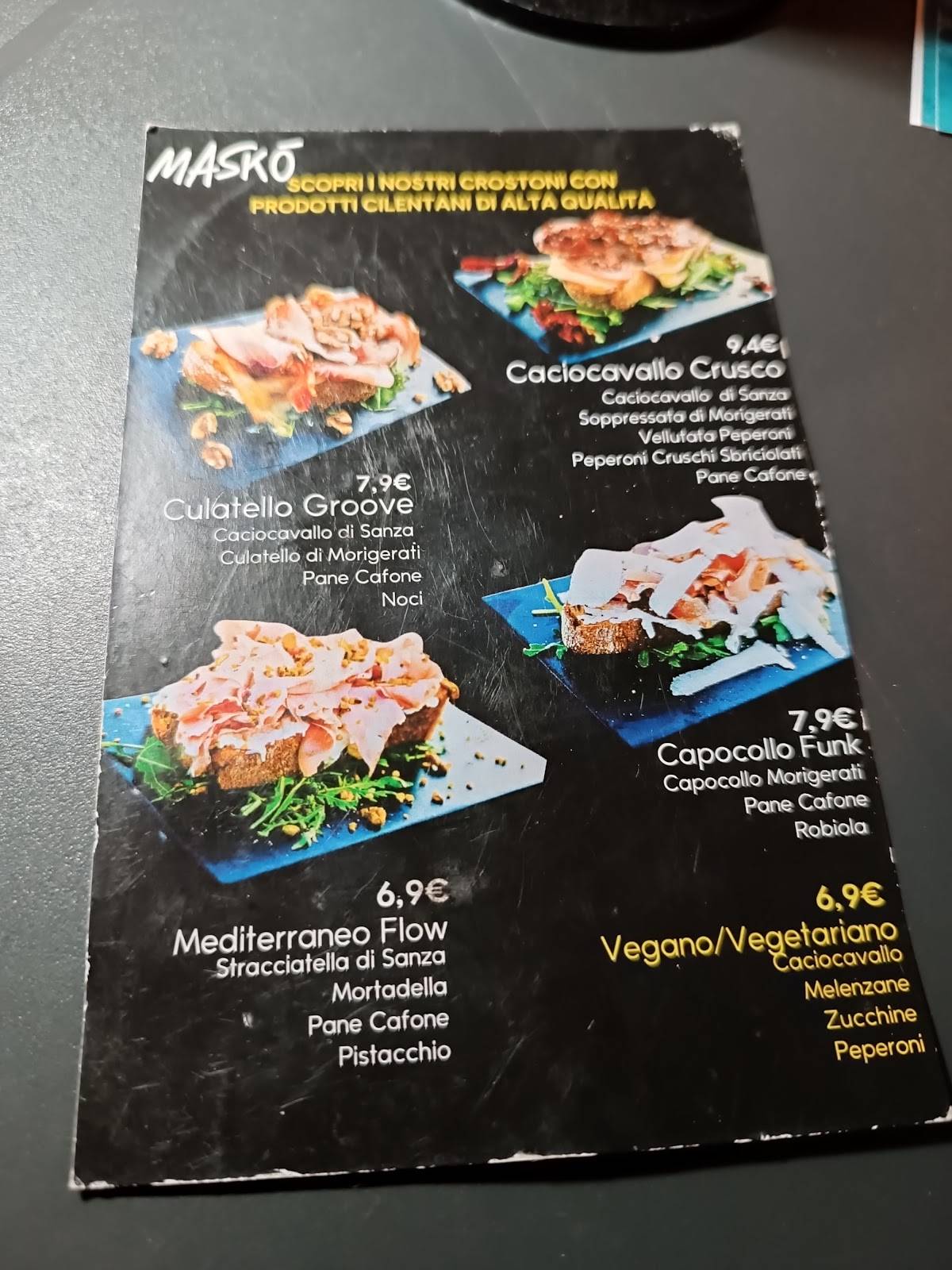 Menu di Maskò Cafè 
