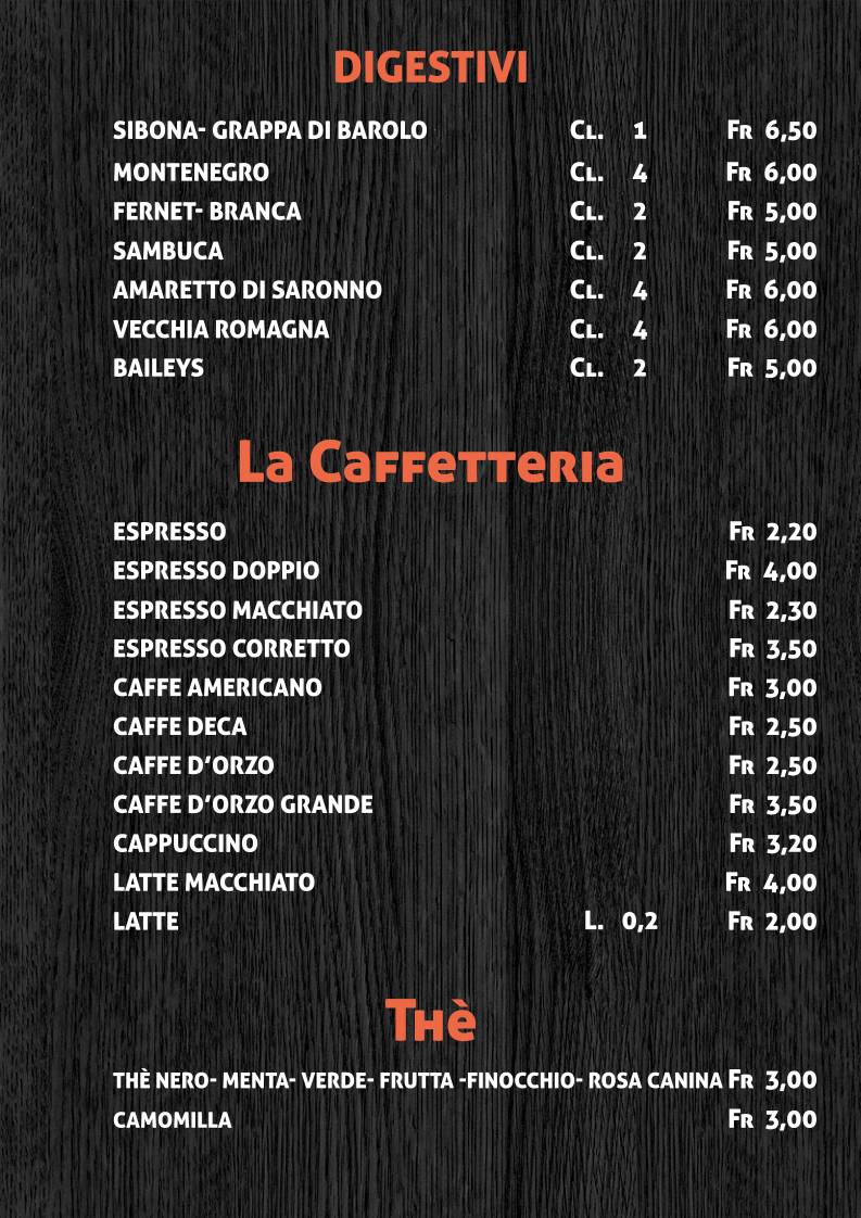 Menu di Michelangelo Spizzicoteca - Pizzeria 