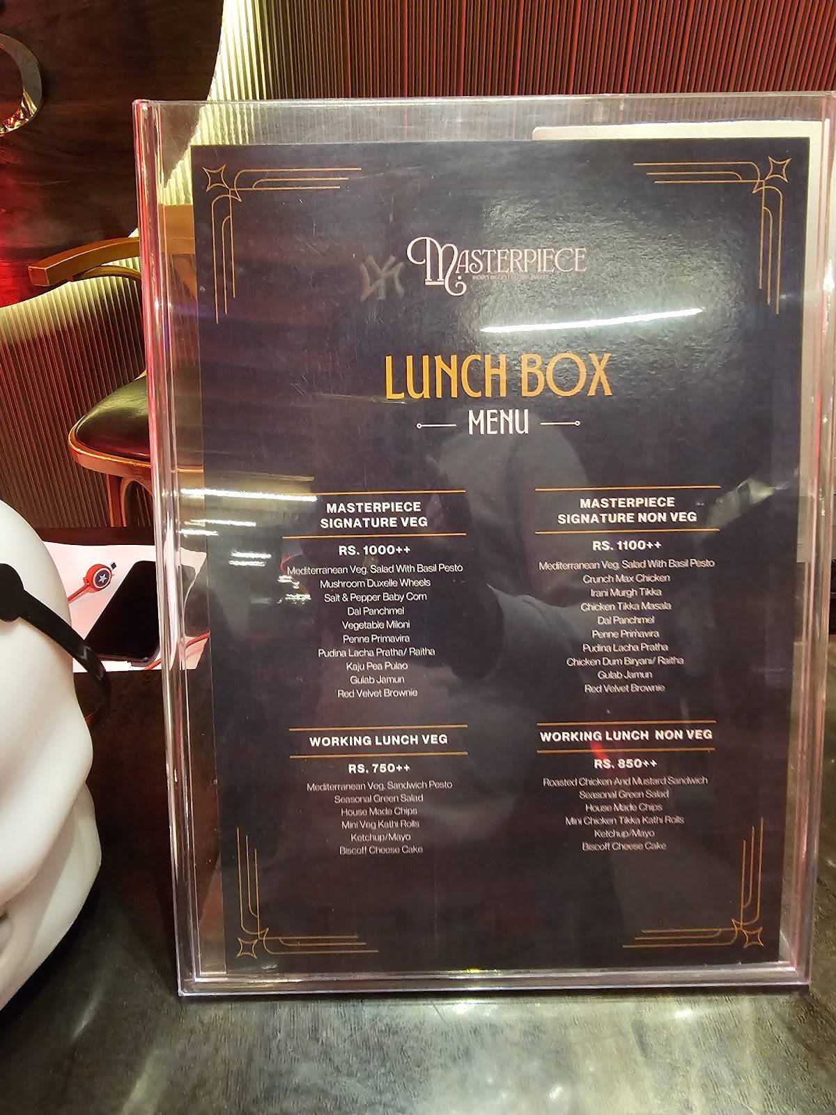 Masterpiece Buffet menu