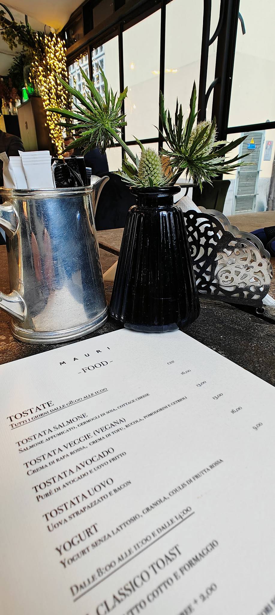 Menu di Mauri Concept 