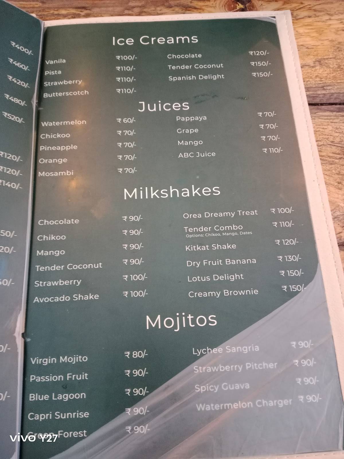 The Bridge Resto Cafe menu