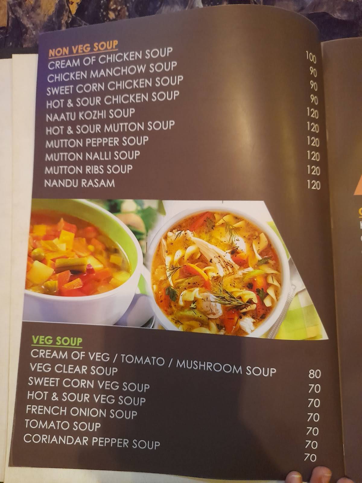 K3 Restaurant menu