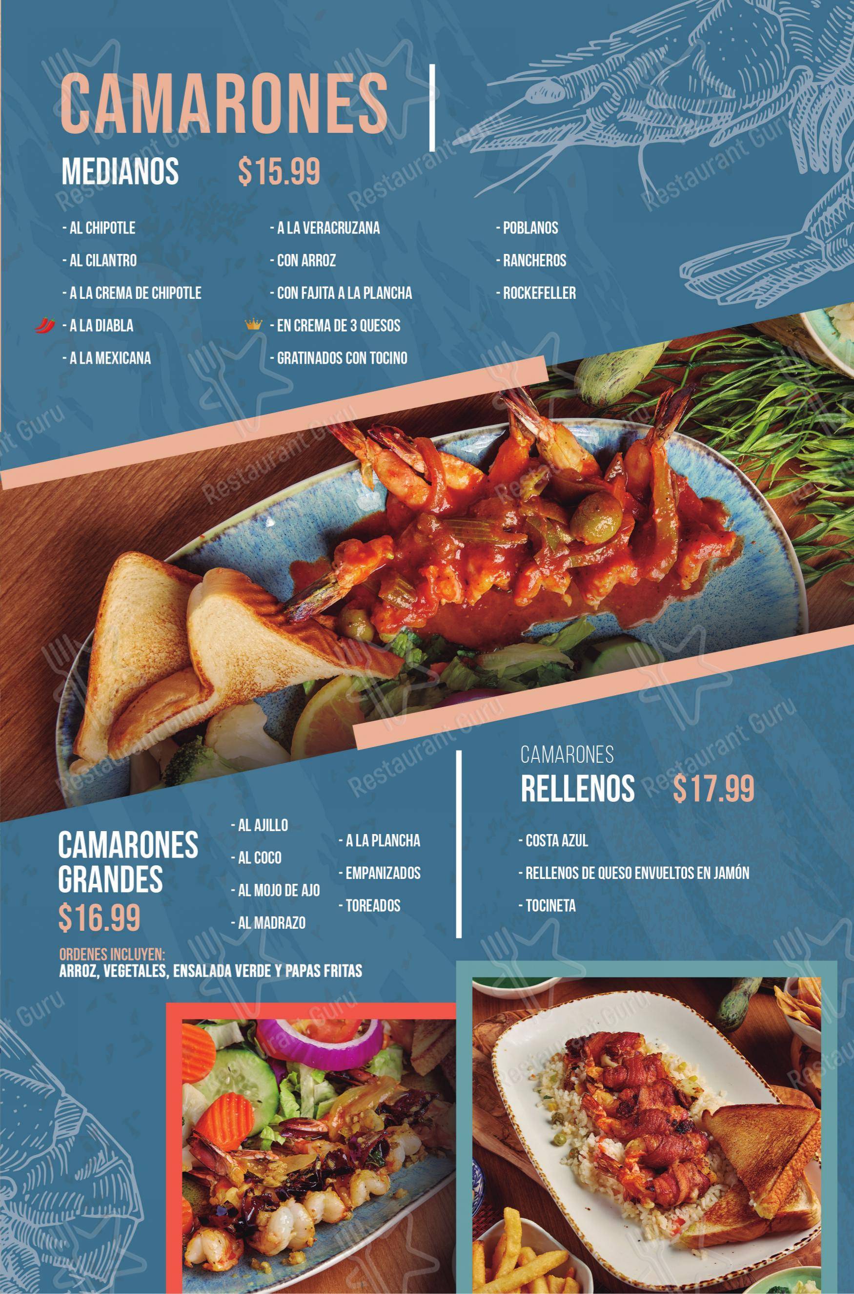 Carta de Villa Del Mar Restaurant Pharr, Pharr, S Cage Blvd