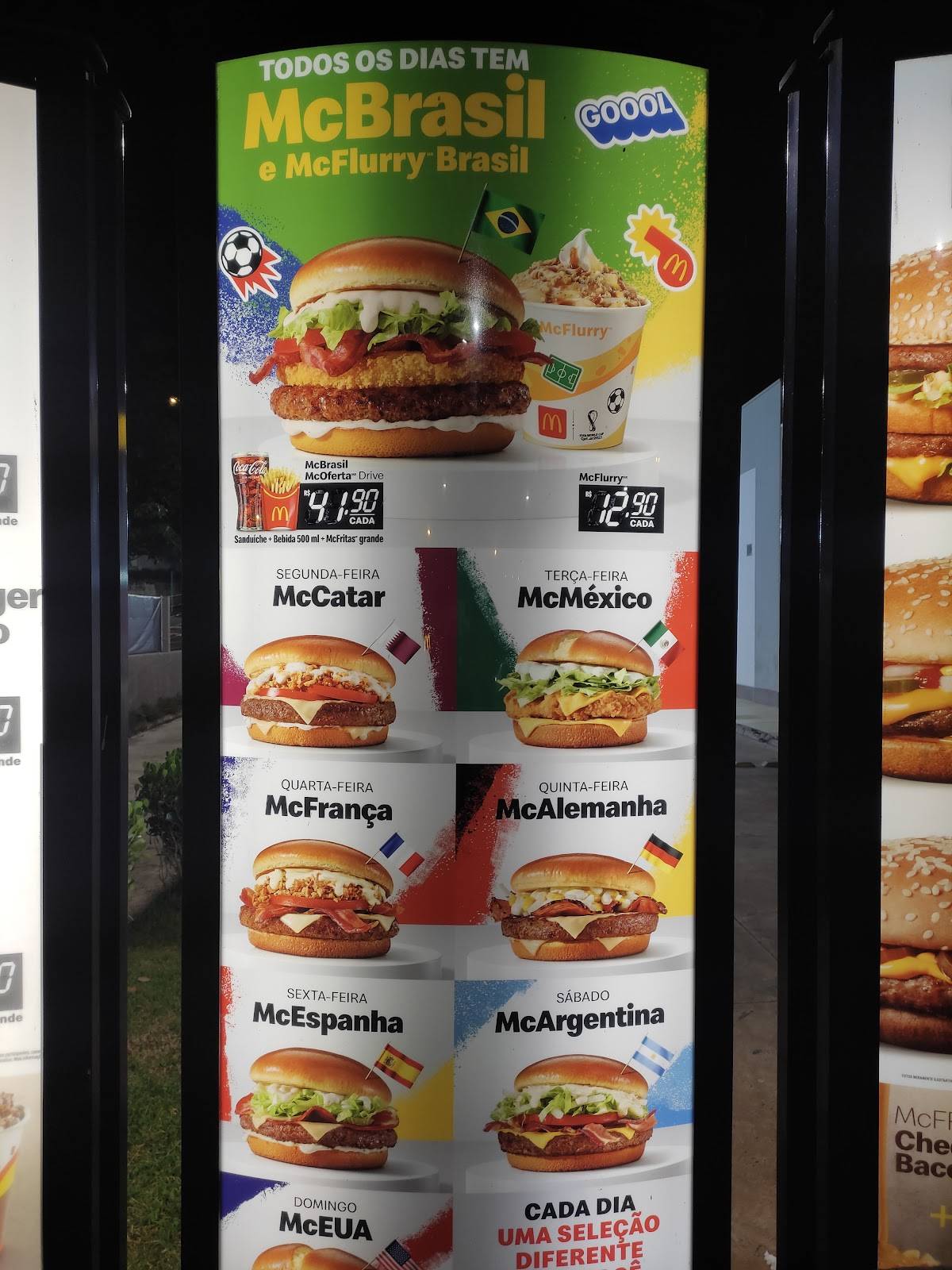 Menu em McDonald's restaurante, Assis, Av. Rui Barbosa, 2120