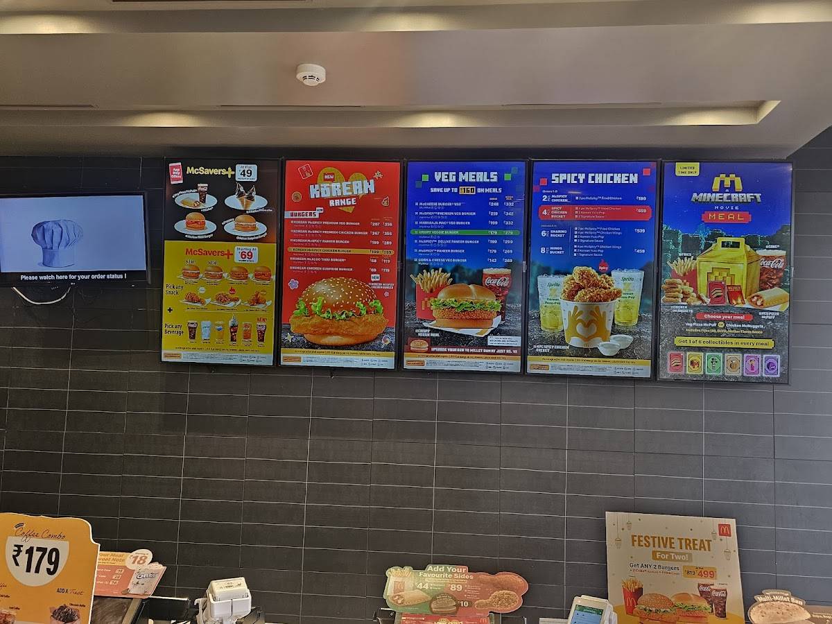 McDonald's menu