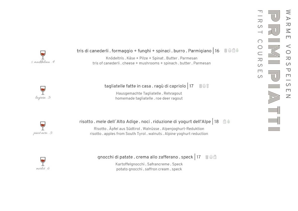 Menu di Ristorante Pizzeria L´ Medel 