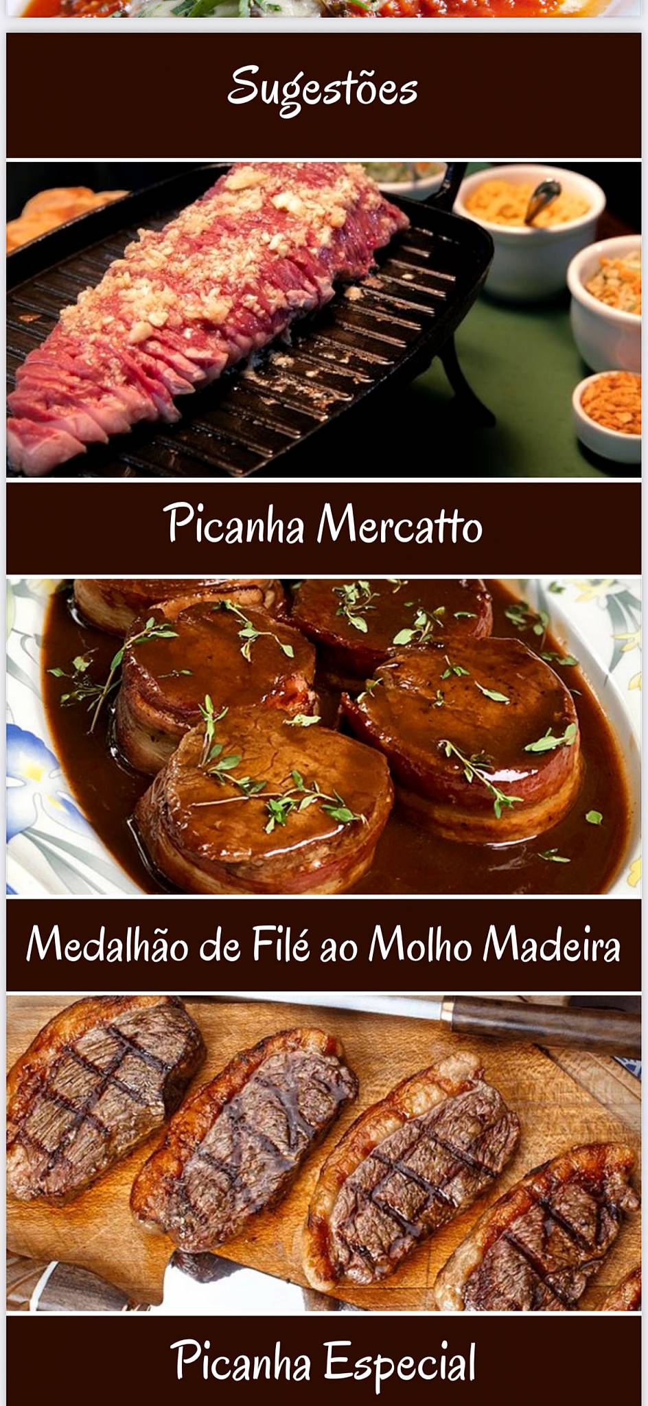 Mercatto Bar e Restaurante cardápio