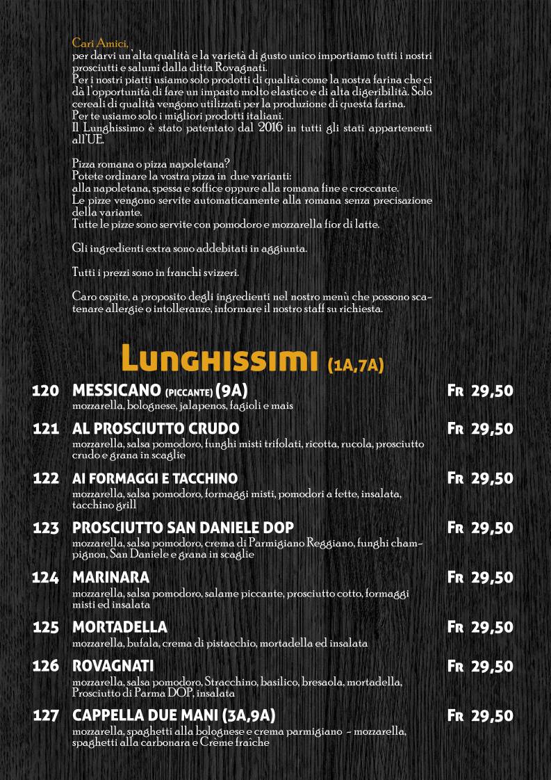 Menu di Michelangelo Spizzicoteca - Pizzeria 