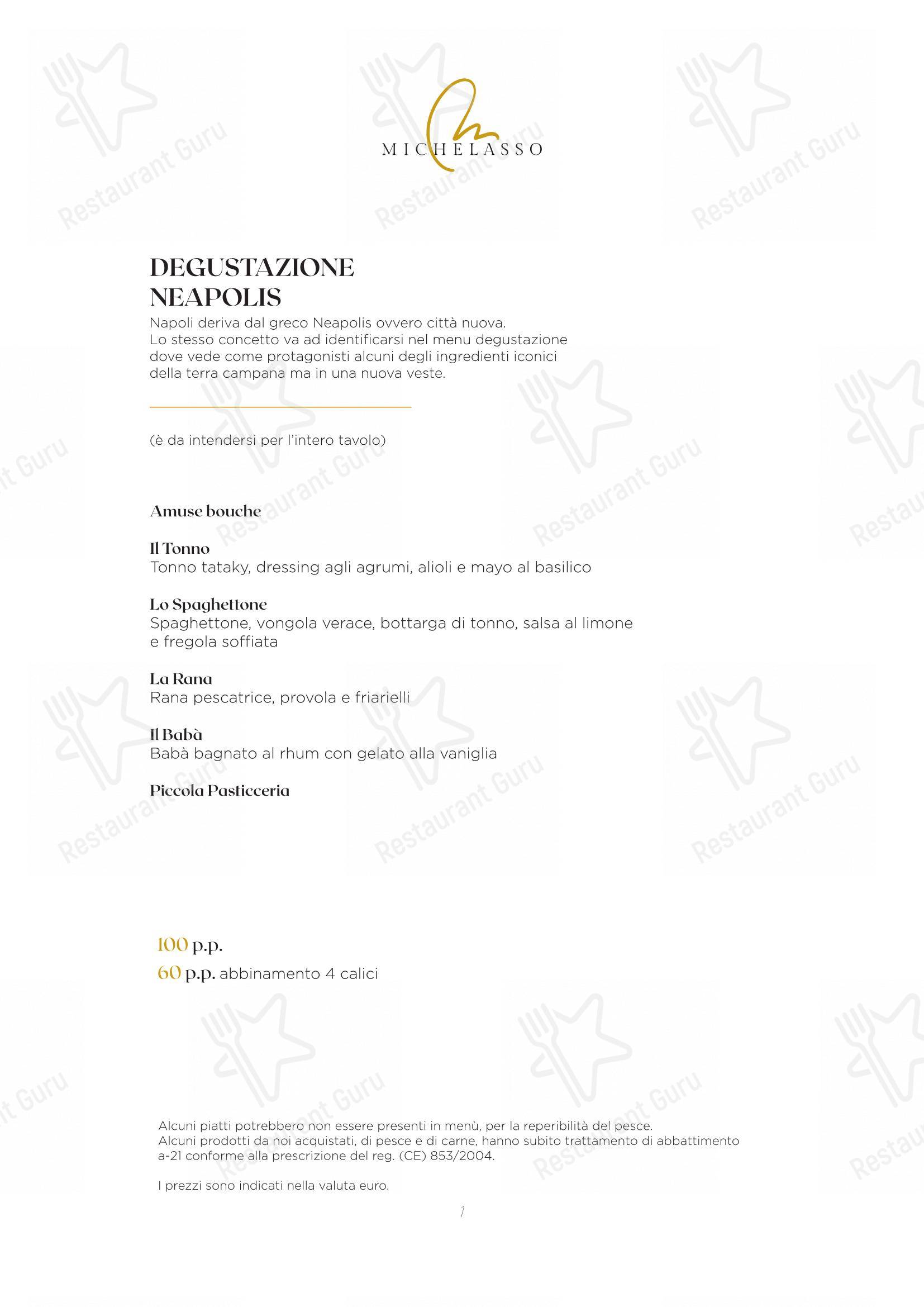 Michelasso Ristorante Gourmet a Napoli in Napoli - Menu