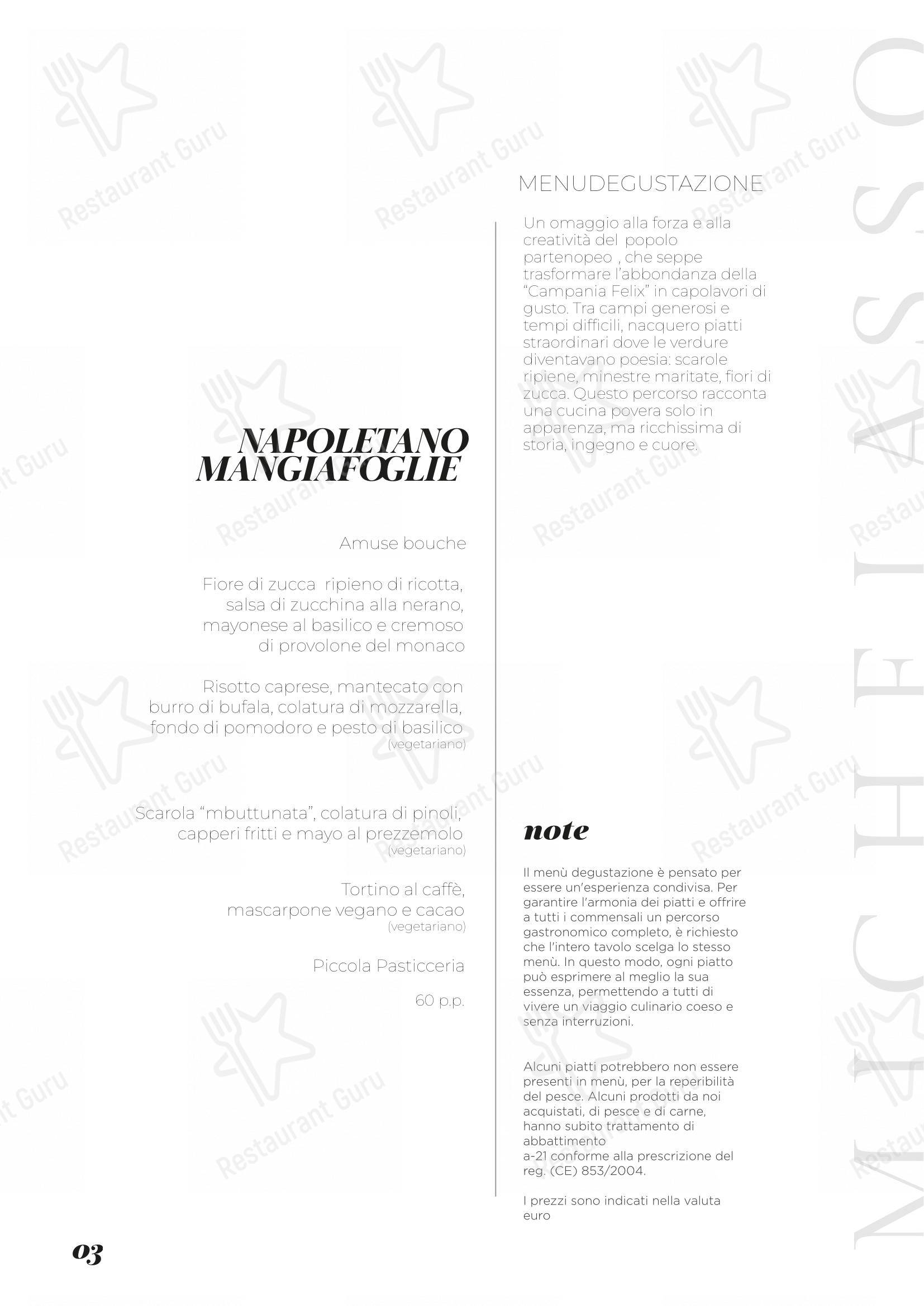Michelasso Ristorante Gourmet a Napoli in Napoli - Menu bar