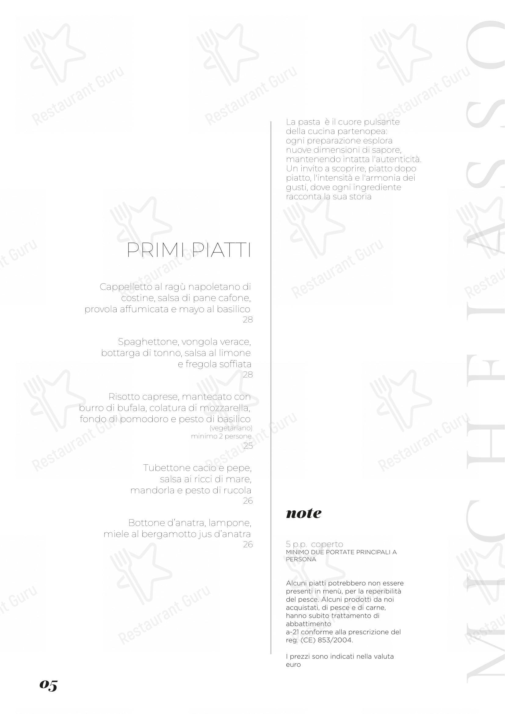 Menu bar per Michelasso Ristorante Gourmet a Napoli ristorante