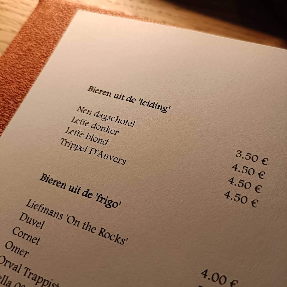 Menu de Mijn gedacht