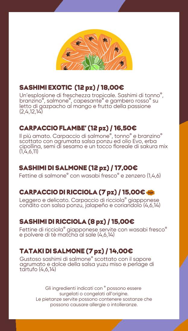 Menu di Bomaki Sanzio 