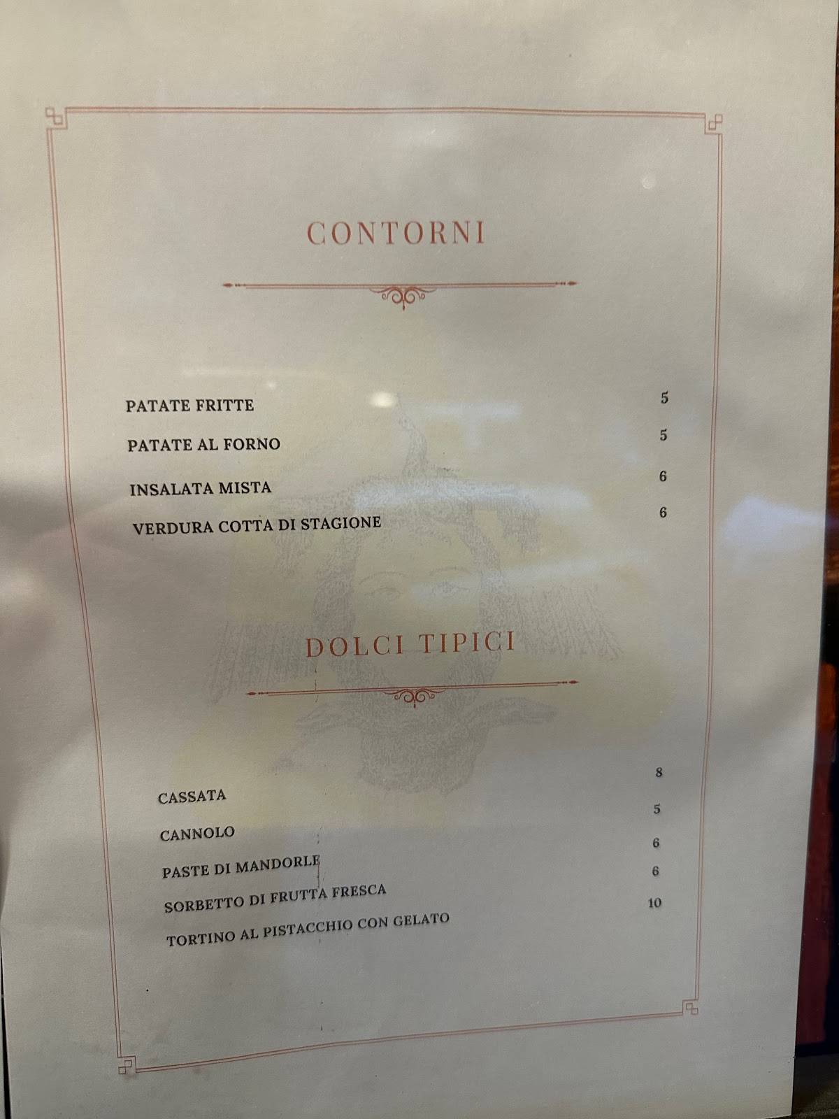 Menu di Da Salvatore Trattoria Siciliana 