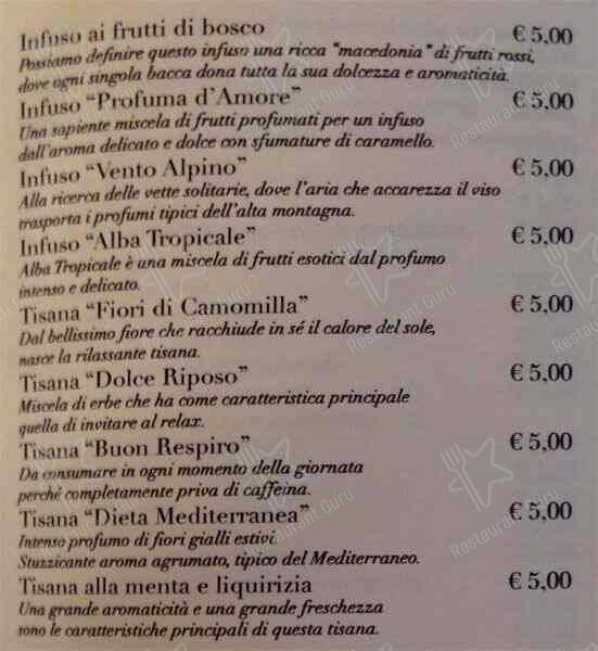 Menu di Pasticceria Cucchi 