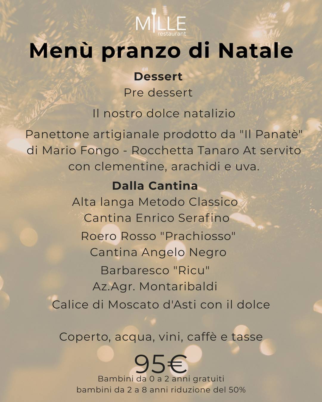 Menu di Mille Restaurant 