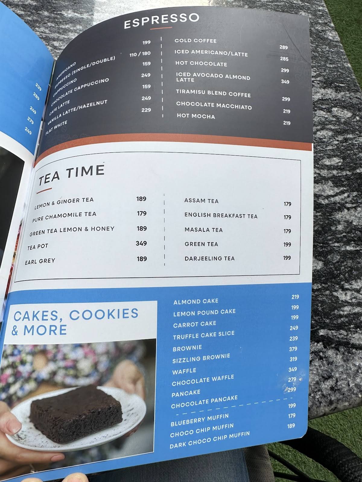 Minerals The Garden Cafe menu